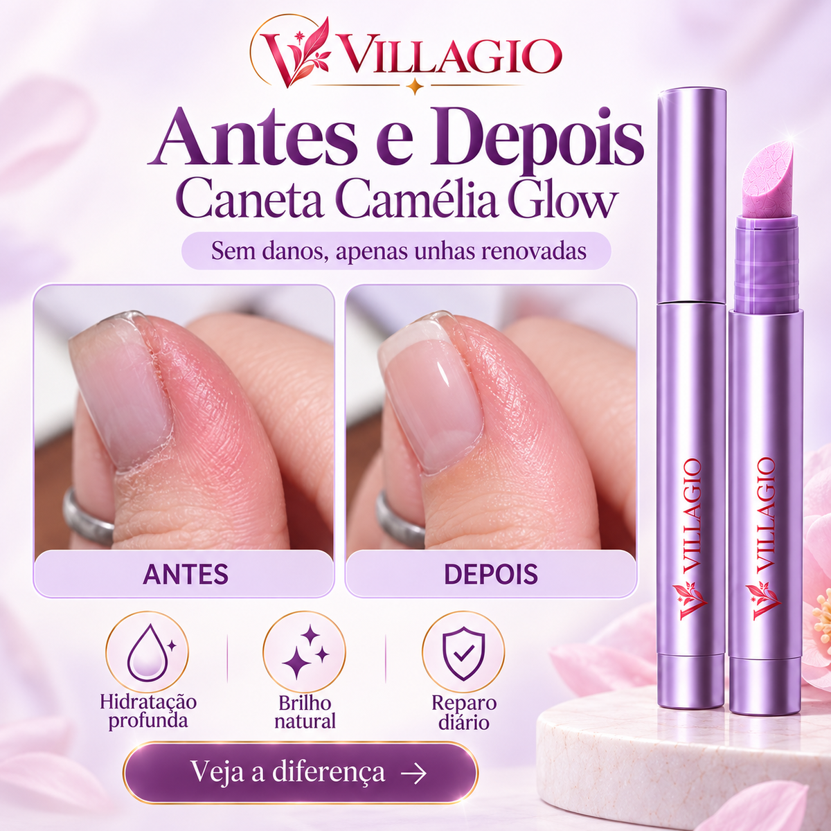 Caneta Camélia Glow
