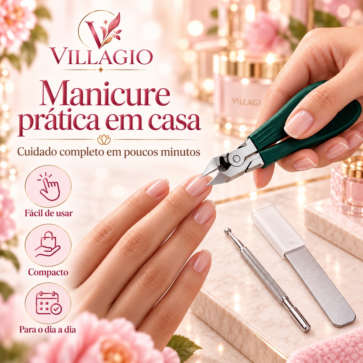 Kit Manicure Camélia Precision 3 em 1