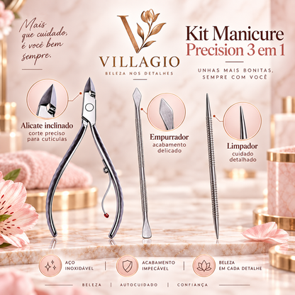 Kit Manicure Premium 3 em 1