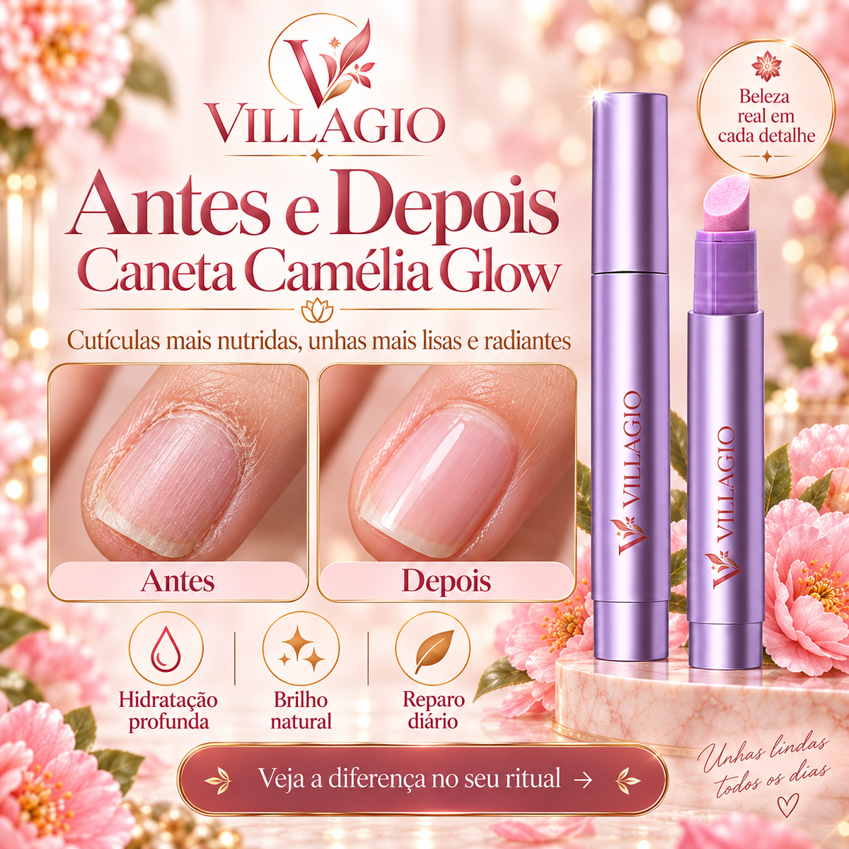 Caneta Camélia Glow